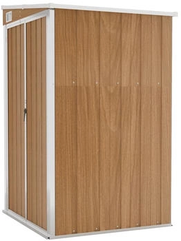 vidaXL Wand-Geräteschuppen 118x100x178 cm Verzinkter Stahl Braun