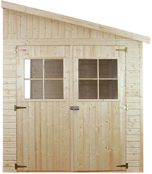Timbela Anbau-Gartenhaus Holz M339 6 m&sup2; ohne Seitenwand ohne Boden