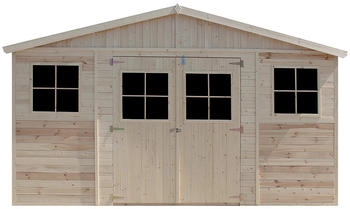 Timbela Gartenhaus Holz M333+M333G 19,77 m&sup2; Fenstern und Boden