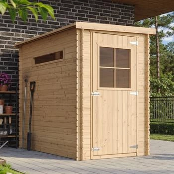 Timbela Gartenhaus Holz M306+M306G 2,63 m&sup2; mit 2 Fenstern und mit Boden