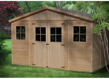 Timbela Gartenhaus Holz Abstellraum M331 11,91 m&sup2; mit Fenstern
