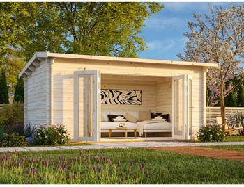 Palmako Ines 13,7 m2 Bifold inkl. Fußboden 524x379cm hellgrau-anthrazit