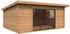 Palmako Lea 19,4 m² Schiebetür Sicherheitsglas inkl. Fußboden 578x451cm braun
