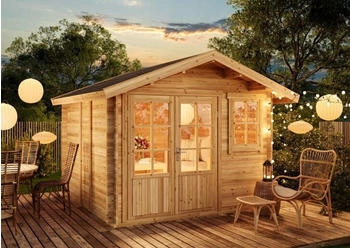 Alpholz Gartenhaus Holz Palermo 331x331cm Inkl. Fußboden Naturbelassen