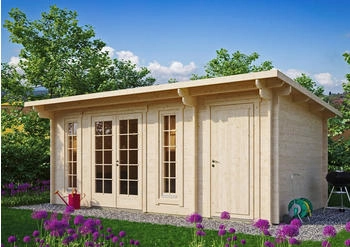 Fjordholz Gartenhaus Jacob 44 B mit Abstellraum BxT: 1200x6000 cm Carbongrau