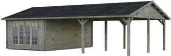 Palmako Gartenhaus Irene 956 x 550 cm tauchgrundiert grau