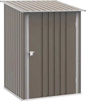 Outsunny Geräteschuppen Stahl 100 x 103 x 160cm Braun