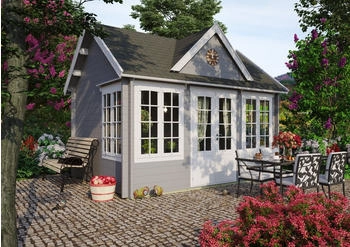 Fjordholz Gartenhaus Teehaus Windsor 28 Grau
