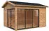 Palmako Amanda 11,2 m² Slide Plus inkl. Fußboden 434x340cm tauchgrundiert braun