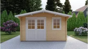Finn Art Norwegen 16 Blockbohlenhaus 390x390cm mit Fußboden