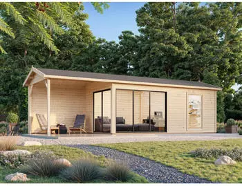 Palmako Amanda 17,1 +7,8 m² Slide Plus- 44 mm dunkelgrau/anthrazit lackiert
