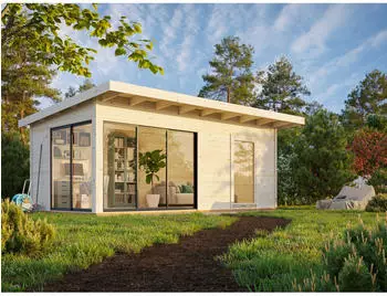 Palmako Andrea 17,1 m² Slide Plus mit Isolierglas-Schiebetür 44 mm weiß/anthrazit lackiert