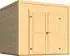 Weka Batu 28 mm Modern Storage 250 x 200 cm (Batu 1,5) naturbelassen Vollholz-Doppeltür
