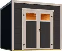 weka Gartenhaus "BATU 2, 28 mm, Flachdach" 28 mm starke Blockbohlen, in verschiedenen