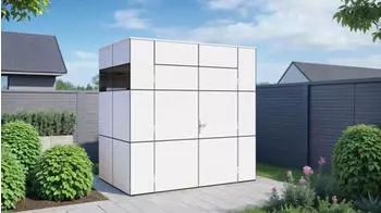 Bertilo Gartenhaus HPL Mini 6 mm weiß