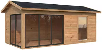 Palmako Amanda 17,1 m&sup2; Slide 44 mm hellbraun tauchgrundiert