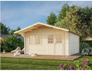 Palmako Britta 17,5 m&sup2; 40 mm Grau dunkelgrau/wei&szlig;