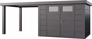 Telluria Classico 3024 mit 280 cm Seitendach granitgrau/anthrazit Seitendach 280 cm links