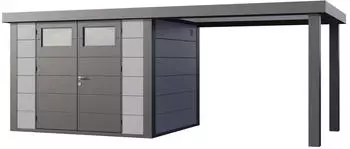 Telluria Classico 3024 mit 280 cm Seitendach lichtgrau Seitendach 280 cm rechts