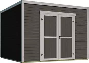 Weka Batu 28 mm Modern Storage 300 x 300 cm (Batu 3) dunkelgrau Vollholz-Doppelt&uuml;r