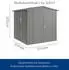 Hörmann Juno JSD mit Satteldach 214 x 214 cm (JSD 5) Doppeltür Graualuminium (RAL 9007)