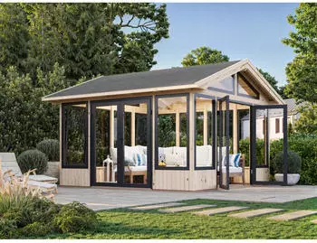 Palmako Isabella 465 x 465 cm Tauchgrundiertes Holz Hellbraun