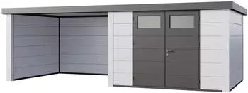Telluria Classico 3330 mit Lounge Anbau (ca. 344 cm) weiß/weiß links