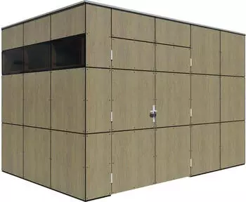 Bertilo Gartenhaus HPL 2 6 mm Grau-Braun (Milano Grigio) HPL 2: 345 x 228 cm