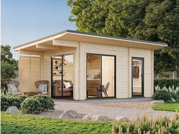 Palmako Ferienhaus Cecilia 14,2 m² Slide Plus 70 mm