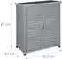 Relaxdays 86.5x97x47 Werkzeugschrank grau