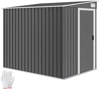 Outsunny Metall Ger&auml;teschuppen 2,81m&sup2; 154x206,5x181 cm Pultdach