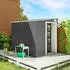Outsunny Metall Geräteschuppen 2,81m² 154x206,5x181 cm Pultdach