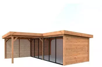 Palmako Connect Lenna 24,9 m&sup2; Set 713 Slide Plus 28 mm hellbraun tauchgrundiert