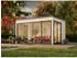 Palmako Gartenhaus Serena 12,6 m² Set 2 Slide Plus 44 mm grau tauchgrundiert