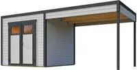 weka Gartenhaus "Batu 1,5 mit Anbau 300 cm"