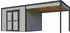 Weka Design-Gartenhaus Batu 28 mm Modern Storage 300 x 300 cm (Batu 3) - 300 cm Anbaudach hellgrau Vollholz-Doppeltür