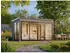 Palmako Gartenhaus Serena 12,6 m² Set 1 Slide 44 mm dunkelgrau lackiert