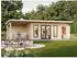 Palmako Gartenhaus Aurelia 16,7+7,9 m² 44 mm dunkelgrau/anthrazit lackiert
