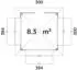 Palmako Marktstand Bianca 8,3 m² Set 106 28 mm Hellbraun tauchgrundiert