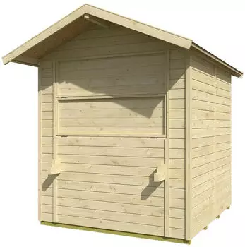 Weka Marktstand Mori 4 inkl. Fu&szlig;boden 195 x 225 cm natur