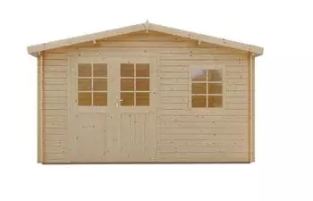 Finn Art Schweden 18 Holz 28 mm 4×3 m mit Doppeltür Anthrazit