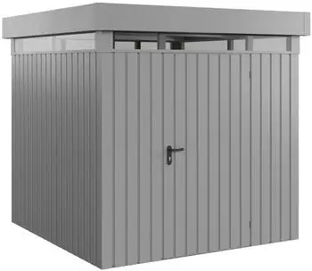 ECO-Star EuroLine EFD 5 Metall-Ger&auml;tehaus Flachdach Einzelt&uuml;r Graualuminium (RAL 9007) (EFD 5)
