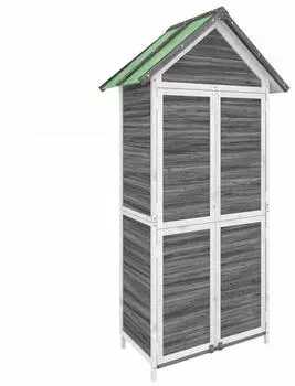 vidaXL Gartenwerkzeugschuppen Kiefernholz Grau 89x52,5x175cm (172244)