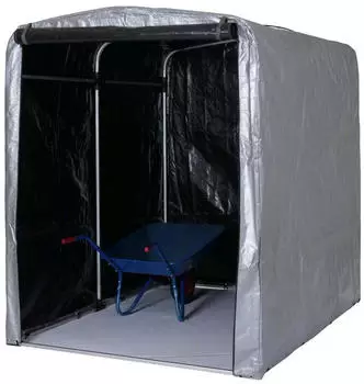 MCW Gartenhaus N61-M Kunststoff/Alu 157x201x201cm silber (93746)