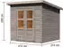 Karibu Eco Gartenhaus Merseburg 4 14mm-212 x 214cm vorvergraut (naturgrau)