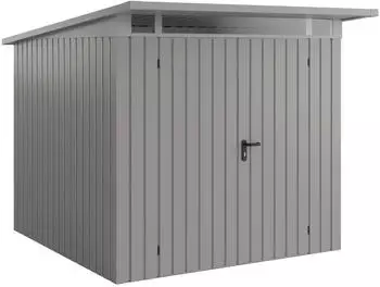 H&ouml;rmann EcoStar EuroLine EPD mit Pultdach 214 x 214 cm (EPD 5) Doppelt&uuml;r Graualuminium (RAL 9007)