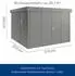 Hörmann Juno JFD mit Flachdach 310 x 310 cm (JFD 14) Doppeltür Graualuminium (RAL 9007)