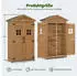 MCombo Wooden garden storage cabinet with shelves natural (1152)