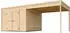 Weka Design-Gartenhaus Batu 28 mm Modern Storage 300 x 300 cm (Batu 3) - 300 cm Anbaudach naturbelassen Vollholz-Doppeltür