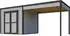 Weka Design-Gartenhaus Batu 28 mm Modern Storage 250 x 200 cm (Batu 1,5) + 300 cm Anbaudach hellgrau Vollholz-Doppeltür
